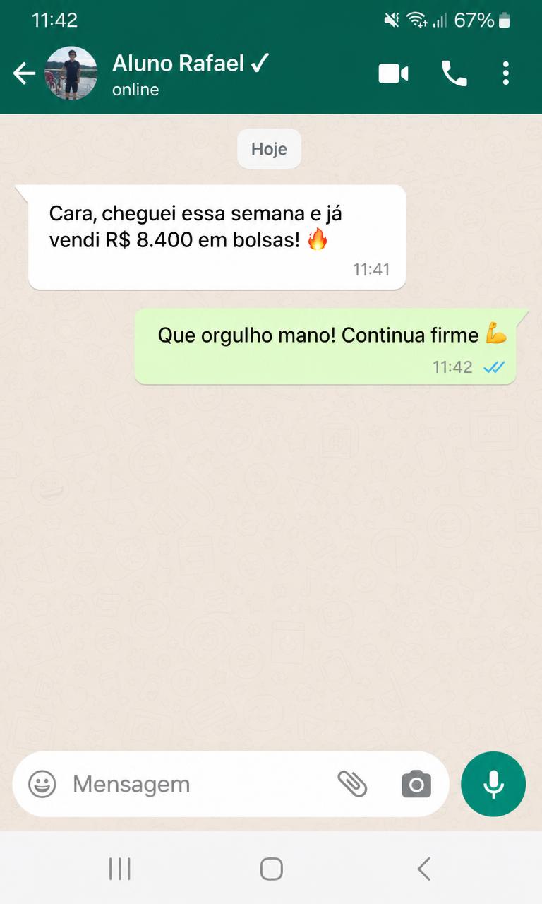 Print de conversa de aluno 1