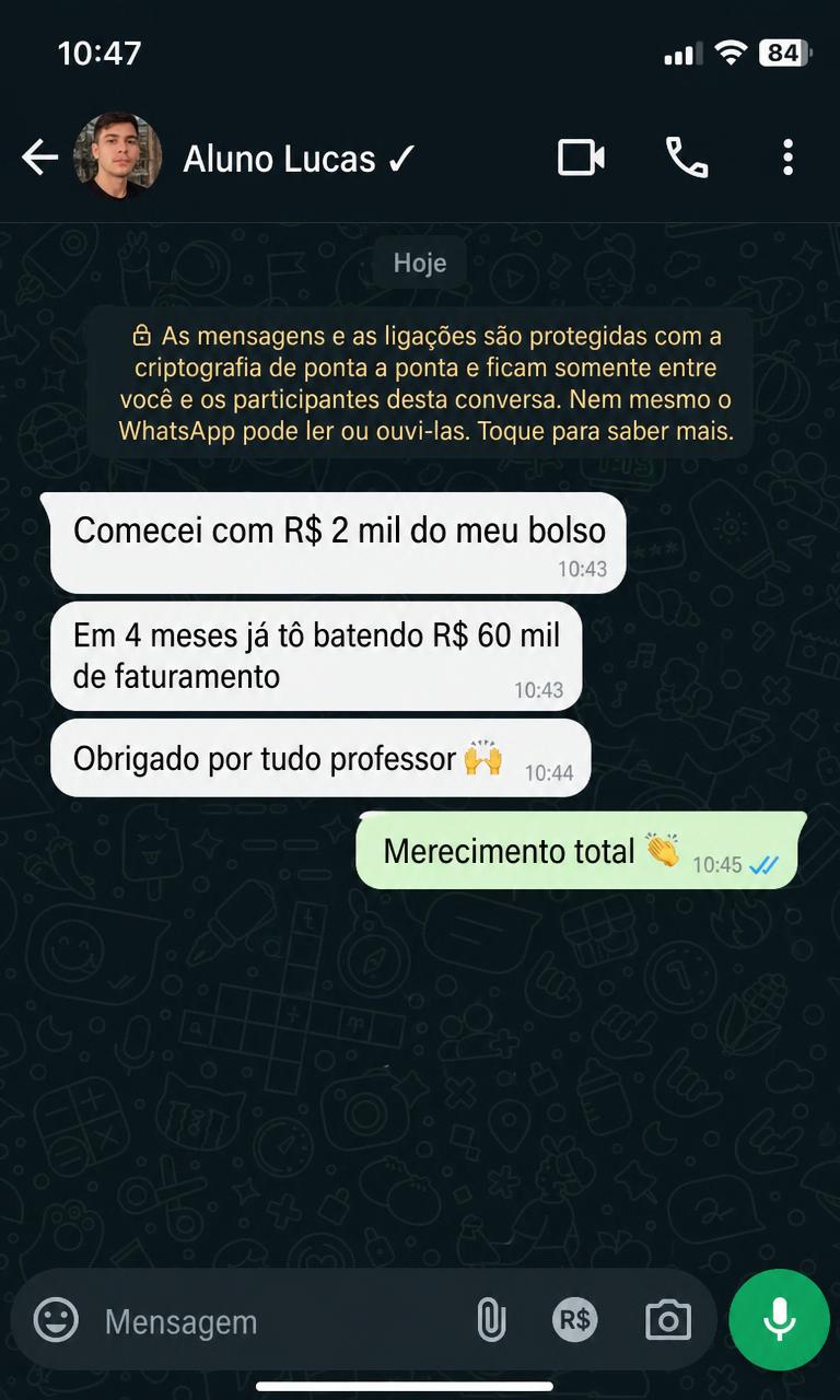 Print de conversa de aluno 5